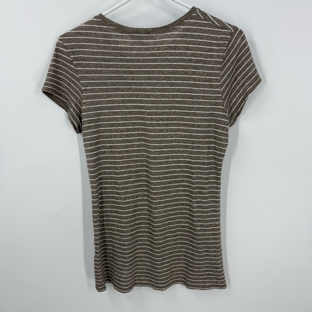 Vince Basic Classic Basic Stripe Cotton Blend Fit… - image 2